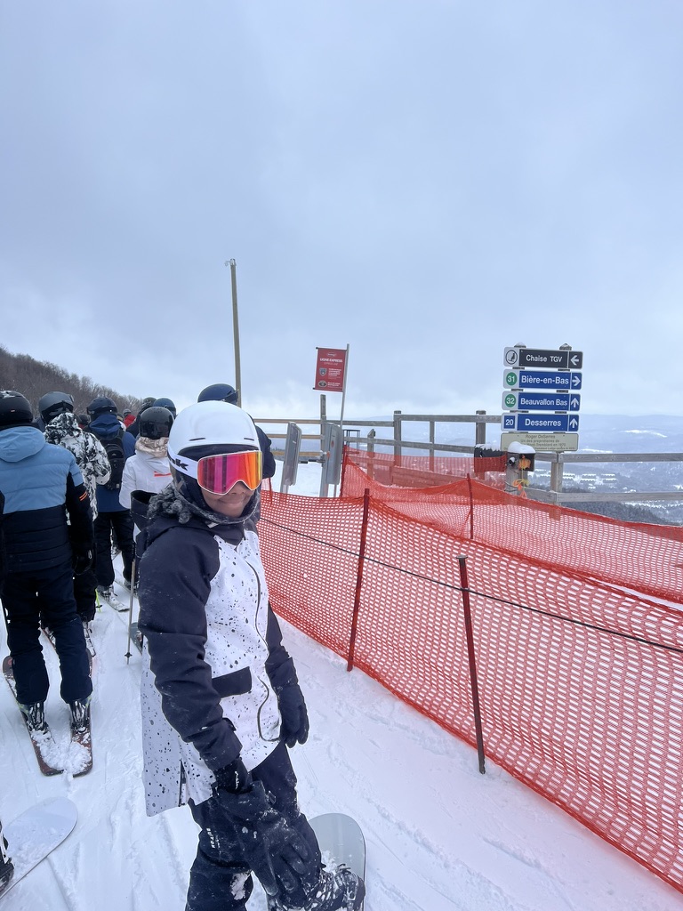 Snowboarding in Quebec, Canada